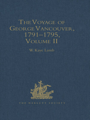 cover image of The Voyage of George Vancouver, 1791--1795